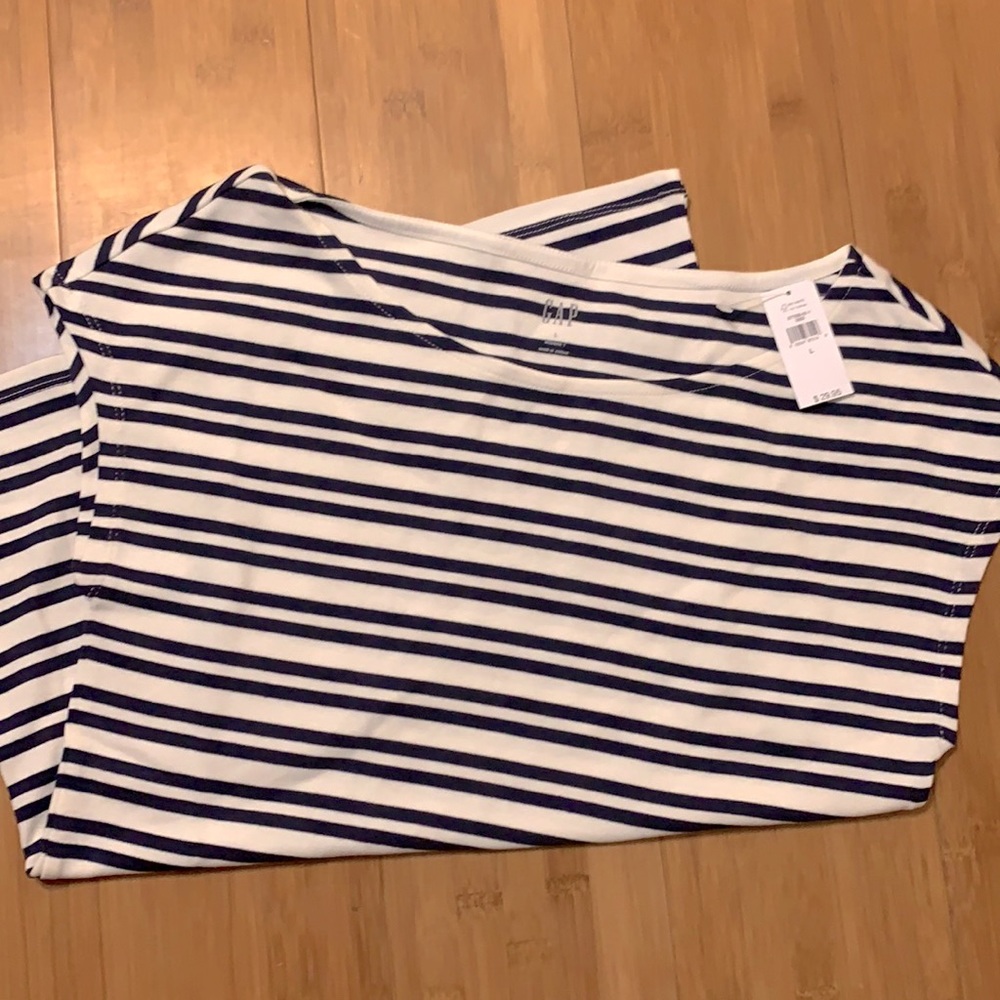 Gap Boatneck Tee- Large, Navy